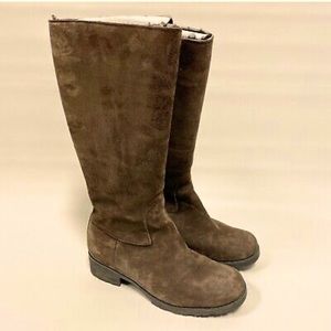 UGG Boots Brown Suede Shearling Tall Riding